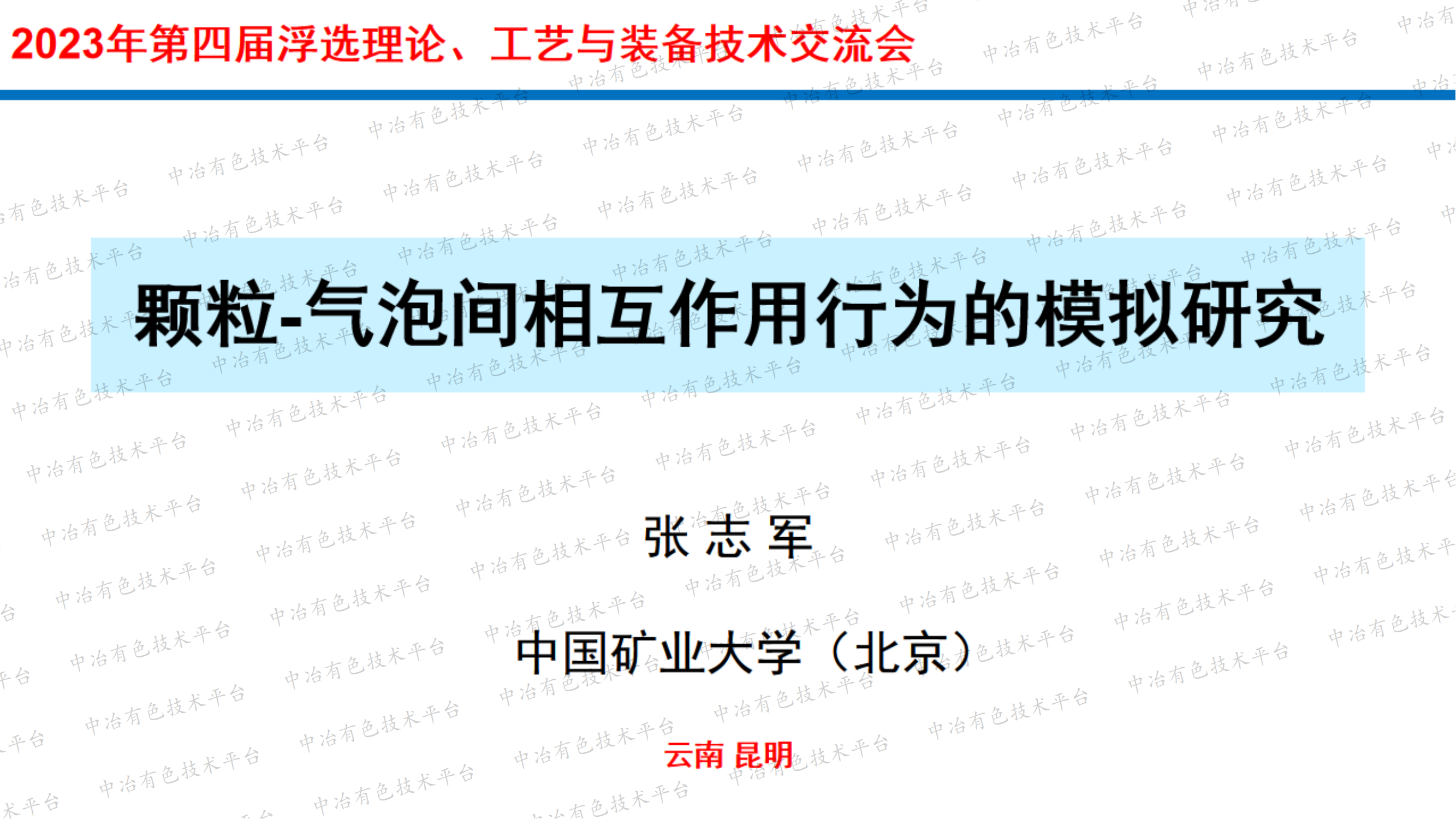 颗粒-气泡间相互作用行为的模拟研究