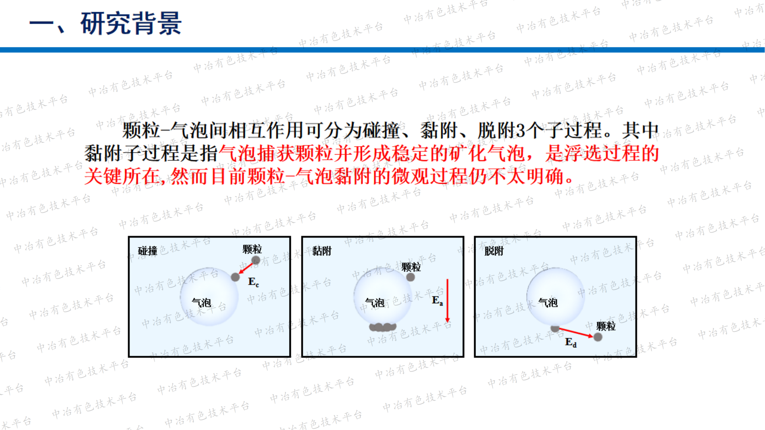 颗粒-气泡间相互作用行为的模拟研究