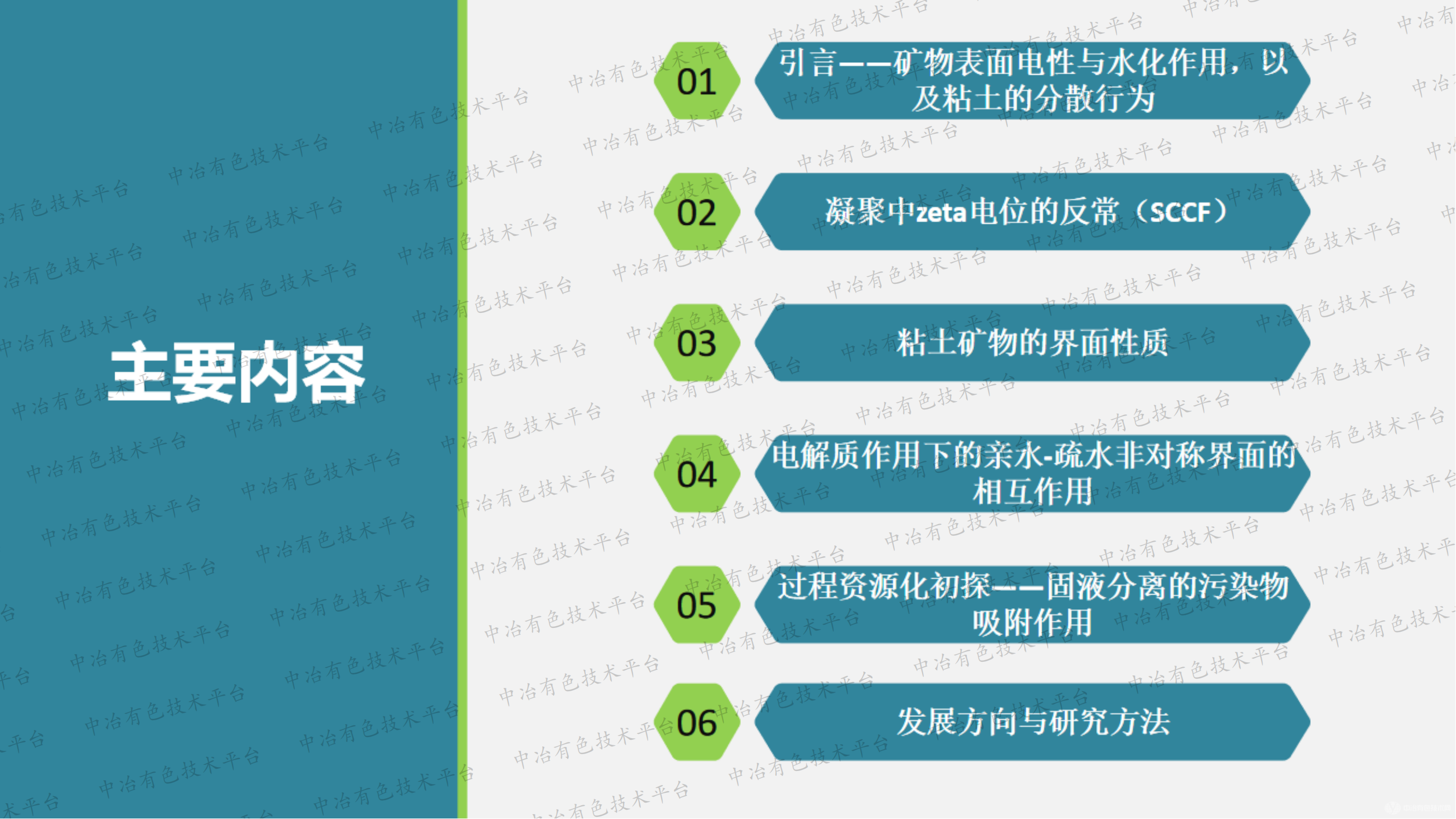 微细尾矿固液分离界面化学基础研究