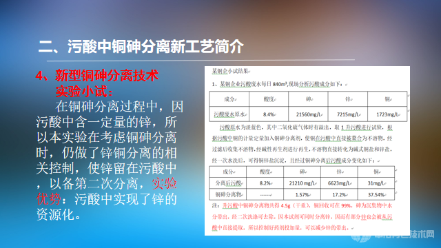 超高含砷污酸的铜砷分离