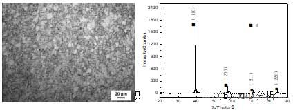 热轧态显微组织及XRD衍射分析