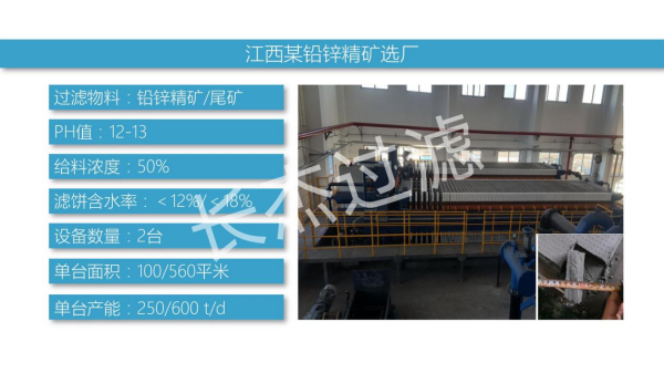 江西某铅锌精矿选厂
