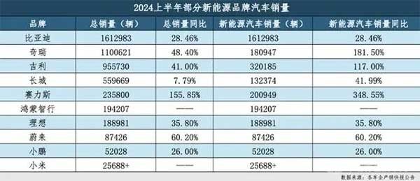 上半年成绩单公布，比亚迪稳坐新能源头把交椅