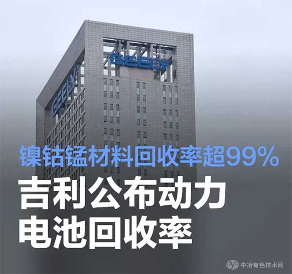 吉利公布动力电池回收率