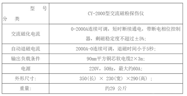 CY-2000型移动式交流磁粉探伤仪
