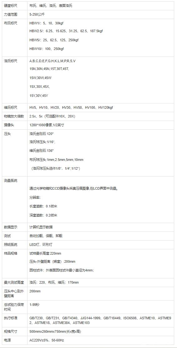 THUS-250布洛维硬度计