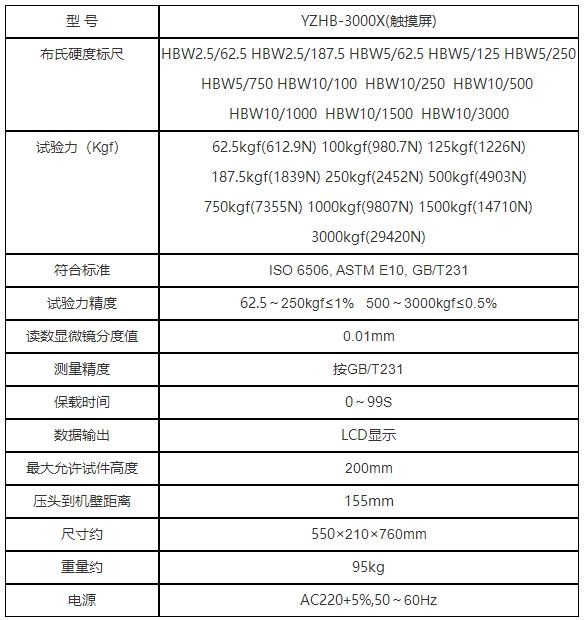 YZHB-3000X简易数显布氏硬度计