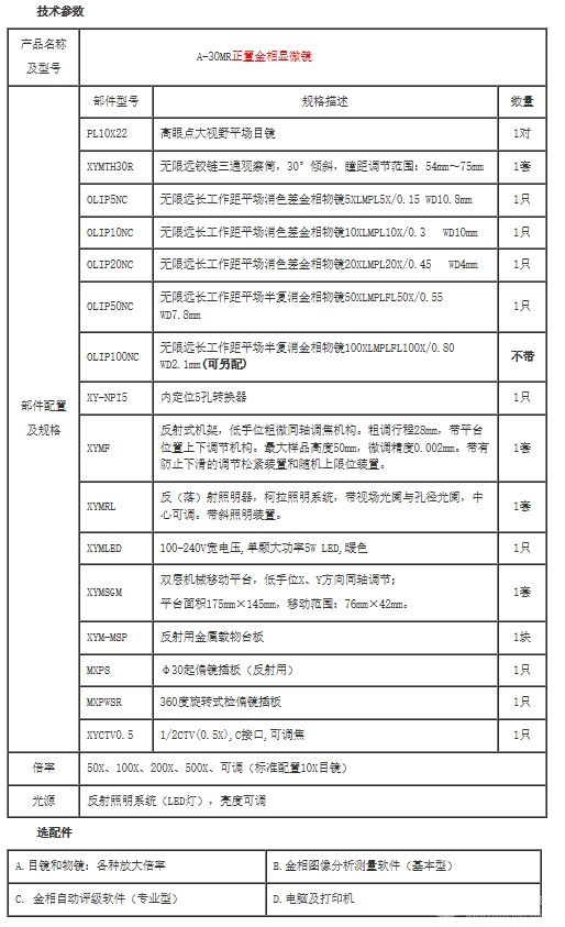 A-30MR正置金相显微镜
