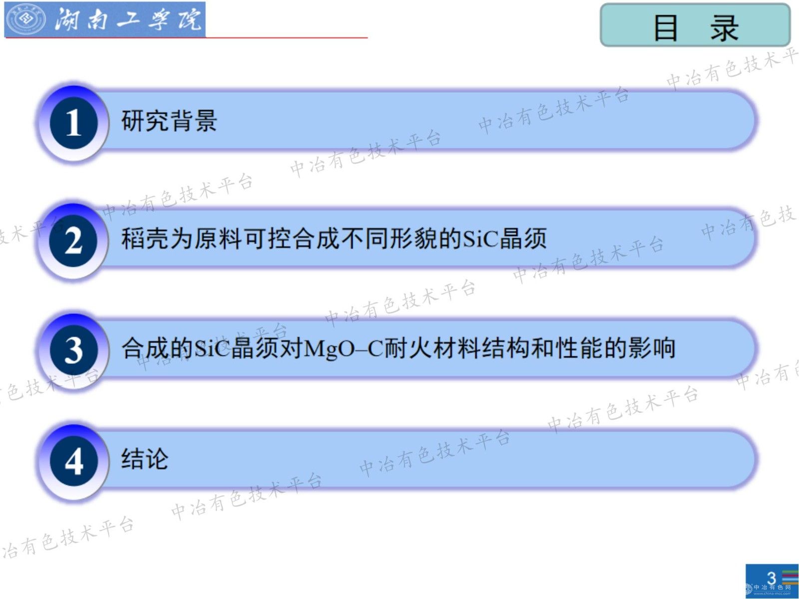 生物质稻壳合成碳化硅晶须在低碳镁碳耐火材料中应用初探