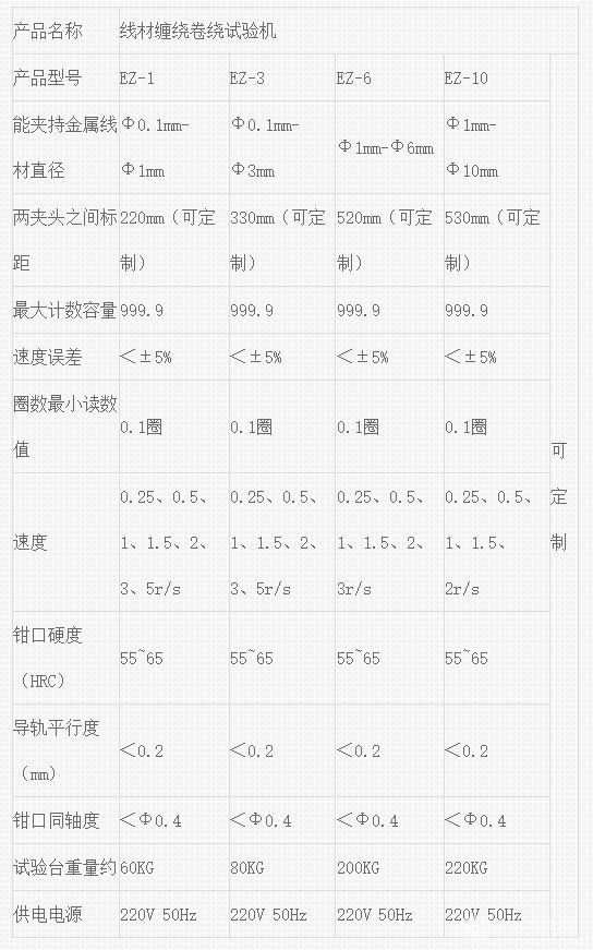 线材缠绕卷绕试验机