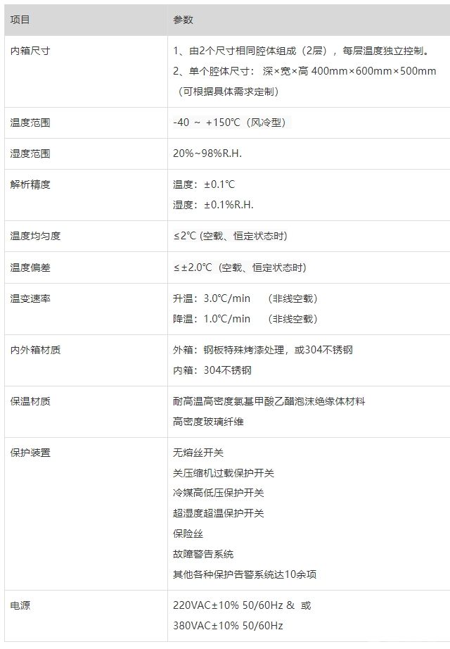 双层恒温恒湿试验箱