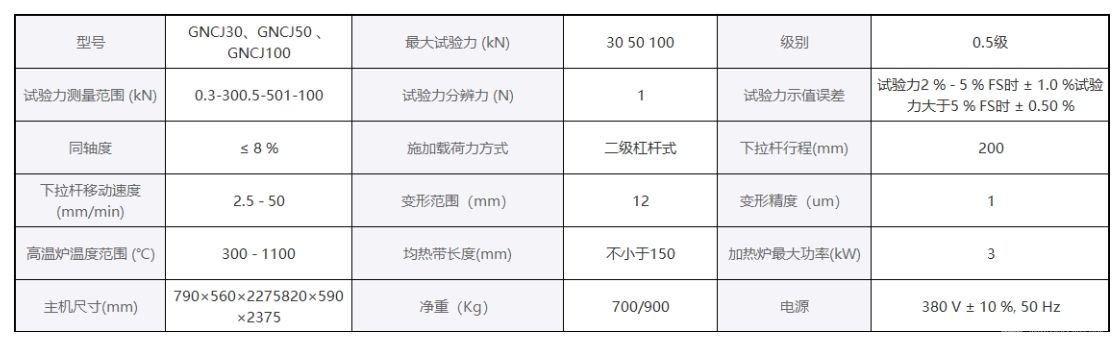 GNCJ系列机械式持久蠕变试验机