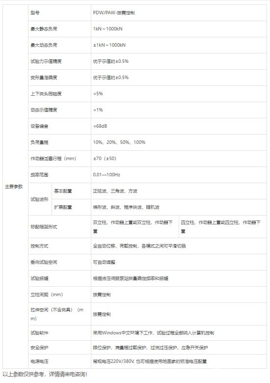 疲劳试验机PAW/PDW（按需定制）