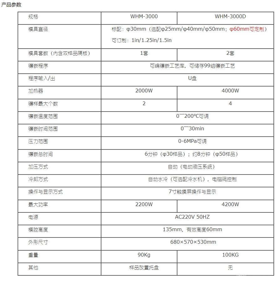 双工位全自动金相镶嵌机WHM-3000D