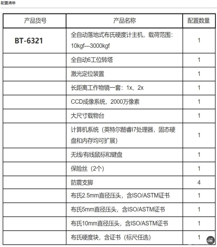 全自动布氏硬度计BT-6321