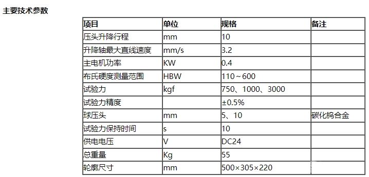 全自动布氏测试头