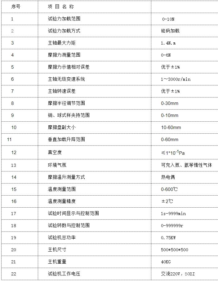 MZW-10型真空球-盘摩擦试验仪