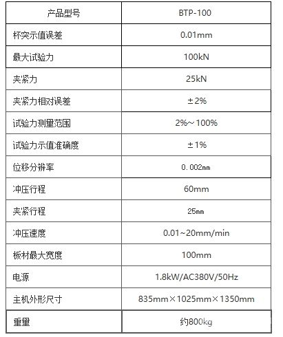 BTP-100 微机控制杯突试验机