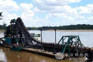 链斗式沙金矿选金船