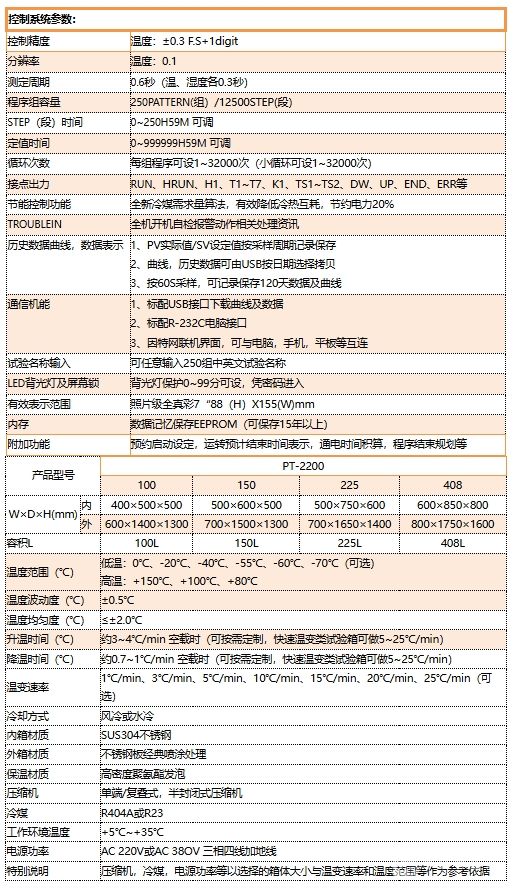 高低温试验机PT-2200（标准型）