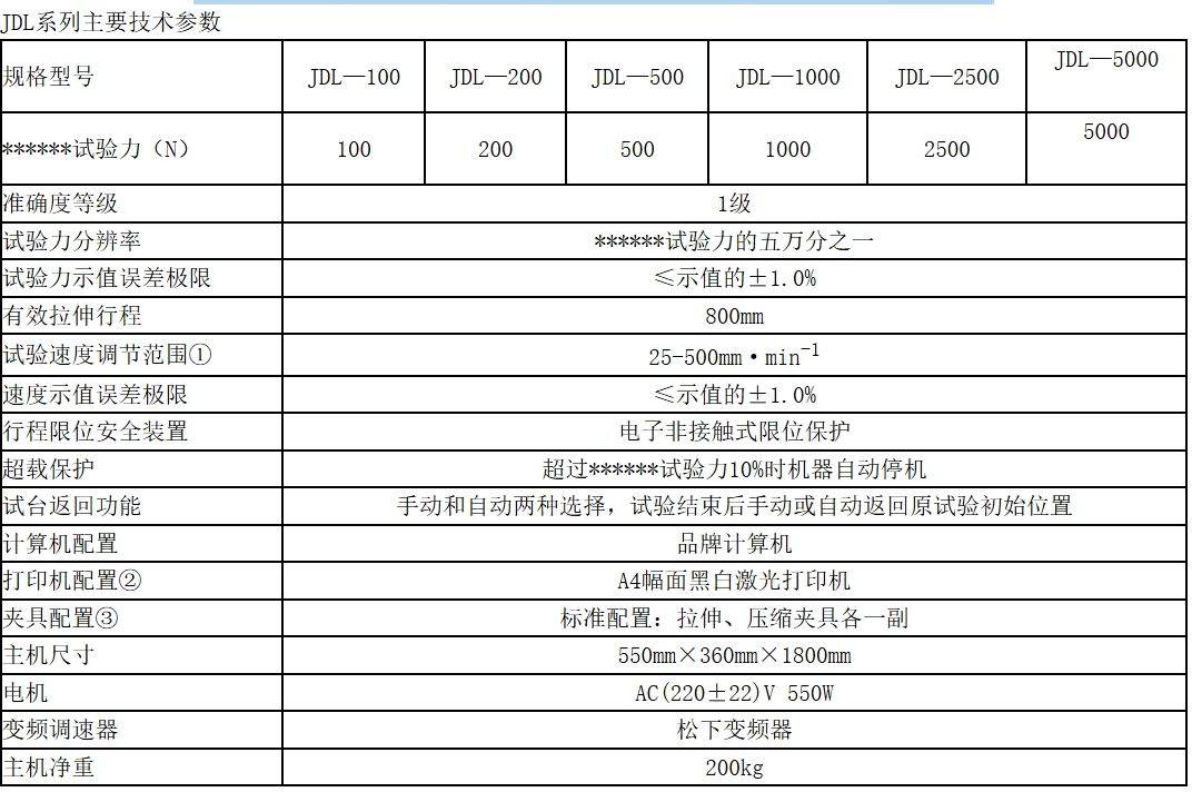JDL系列电子拉力试验机(龙门式)