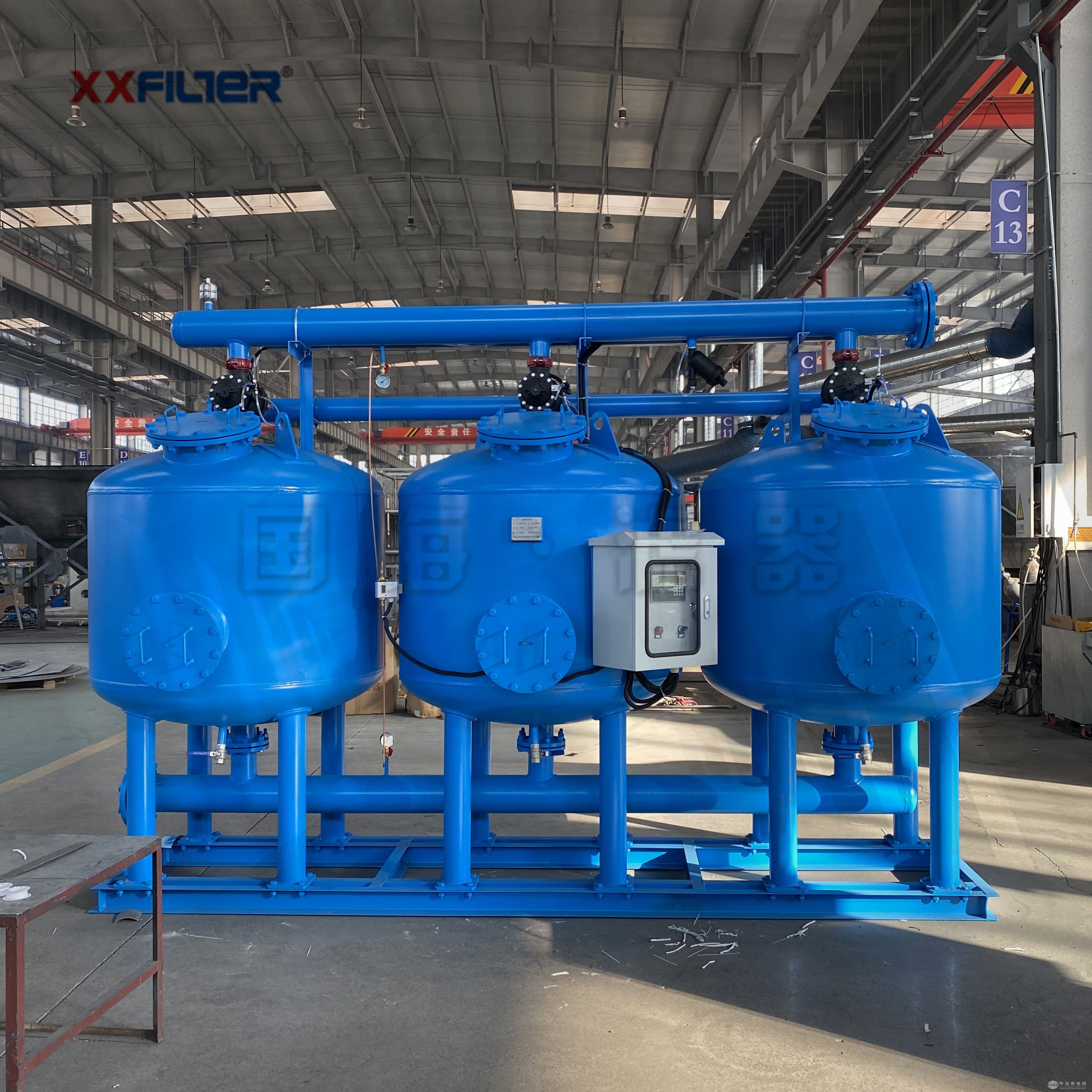 炼钢厂的氧枪水过滤浅层砂过滤器 炼钢厂的氧枪水过滤浅层砂过滤器