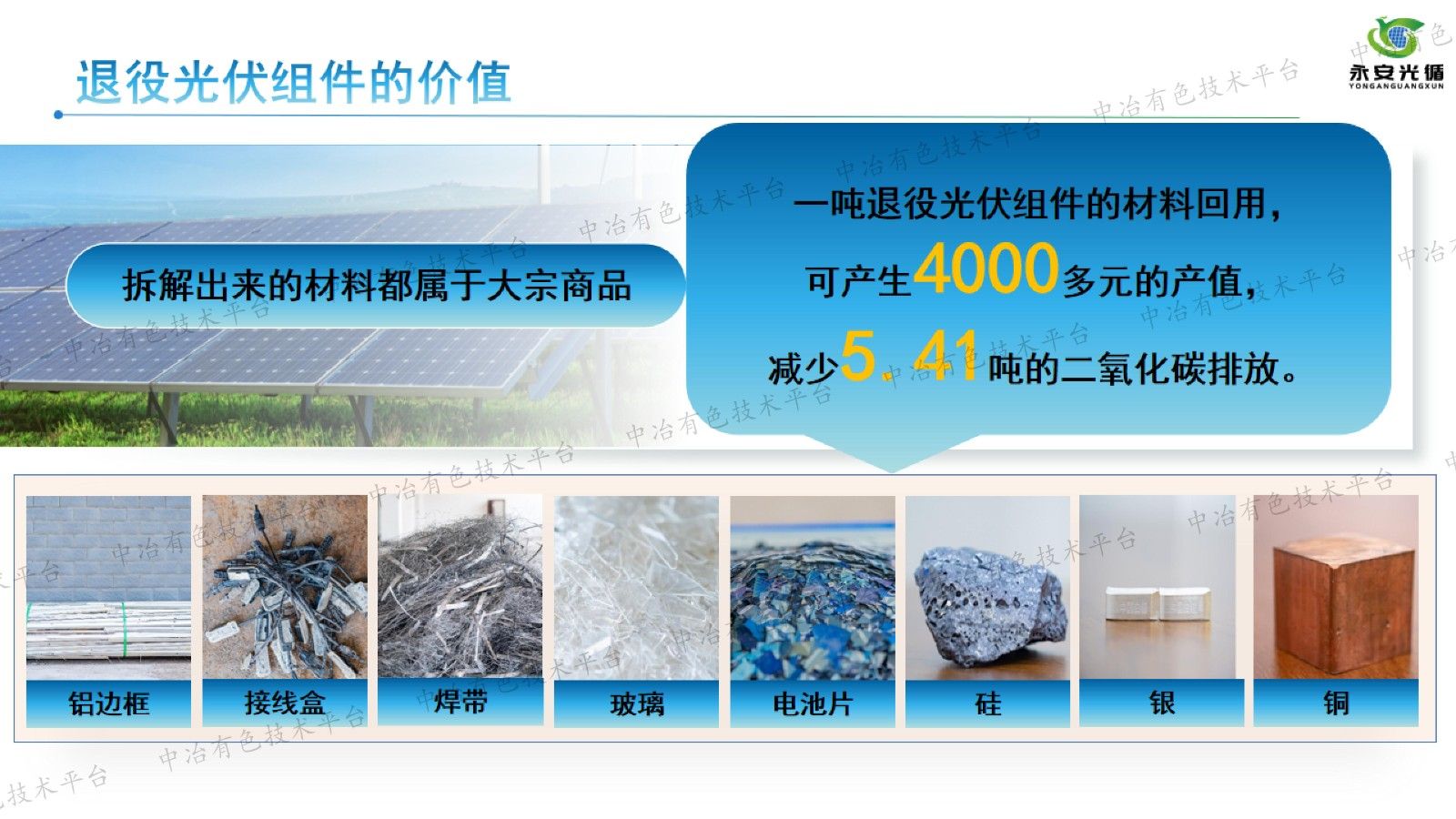退役光伏组件中提取大宗材料的商业化闭环